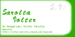 sarolta volter business card